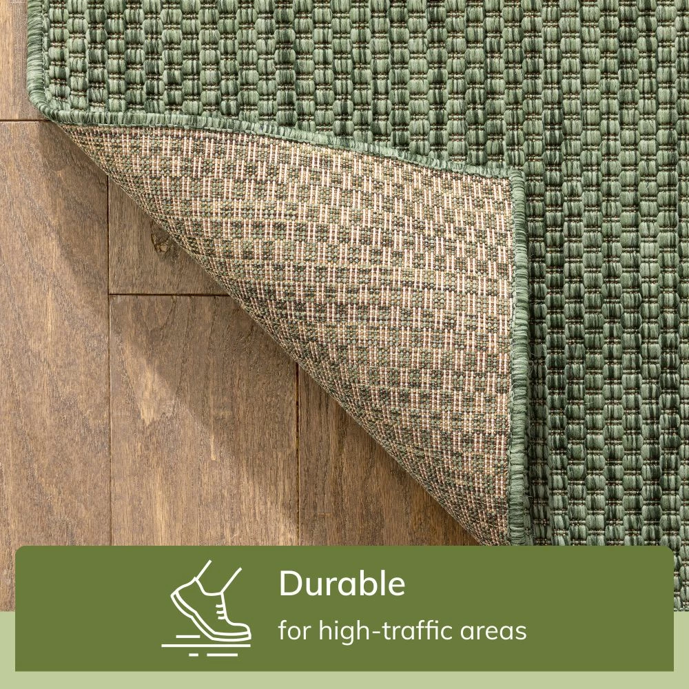 Well Woven Leif Nordic Geometric Pattern Indoor Outdoor Green Flatweave Rug 7 Well Woven Leif Nordic Geometric Pattern Indoor Outdoor Green Flatweave Rug