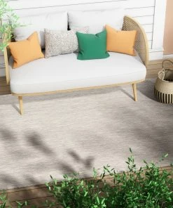 Well Woven Leif Nordic Geometric Pattern Indoor Outdoor Grey Flatweave Rug