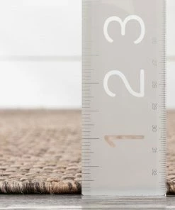 Well Woven Leif Nordic Geometric Pattern Indoor Outdoor Taupe Flatweave Rug