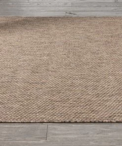 Well Woven Leif Nordic Geometric Pattern Indoor Outdoor Taupe Flatweave Rug