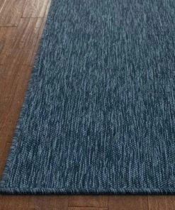 Well Woven Thor Geometric Indoor Outdoor Blue Flatweave Rug