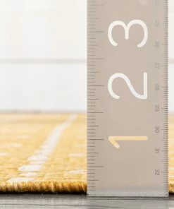 Well Woven Nord Moroccan Tribal Indoor Outdoor Yellow Flatweave Rug