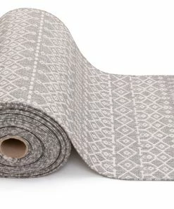 Well Woven Custom Size Runner Nord Nordic Lattice Pattern Light Grey 31 Inch Wide X Choose Your Length Hallway Indoor/Outdoor Runner Rug Global