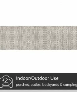 Well Woven Global Nord Moroccan Tribal Indoor Outdoor Light Grey Flatweave Rug