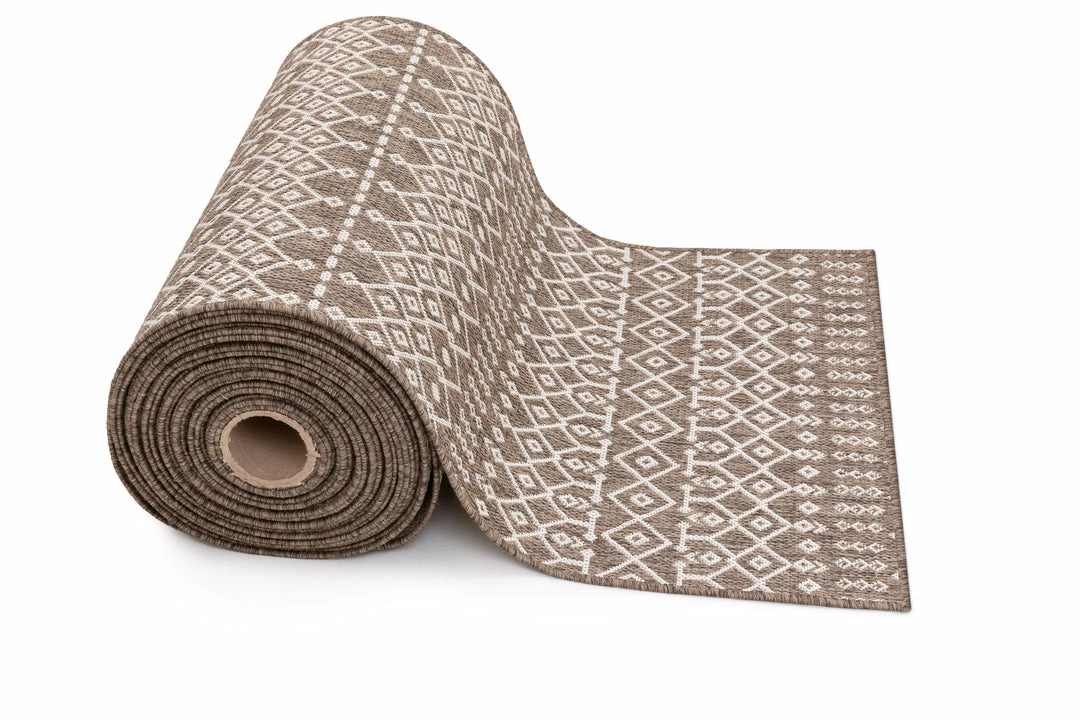 Well Woven Custom Size Runner Nord Nordic Lattice Pattern Taupe 31 Inch Wide X Choose Your Length Hallway Indoor/Outdoor Runner Rug 2 Well Woven Custom Size Runner Nord Nordic Lattice Pattern Taupe 31 Inch Wide X Choose Your Length Hallway Indoor/Outdoor Runner Rug