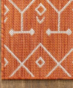 Well Woven Global Nord Moroccan Tribal Indoor Outdoor Orange Flatweave Rug 22 Well Woven Global Nord Moroccan Tribal Indoor Outdoor Orange Flatweave Rug