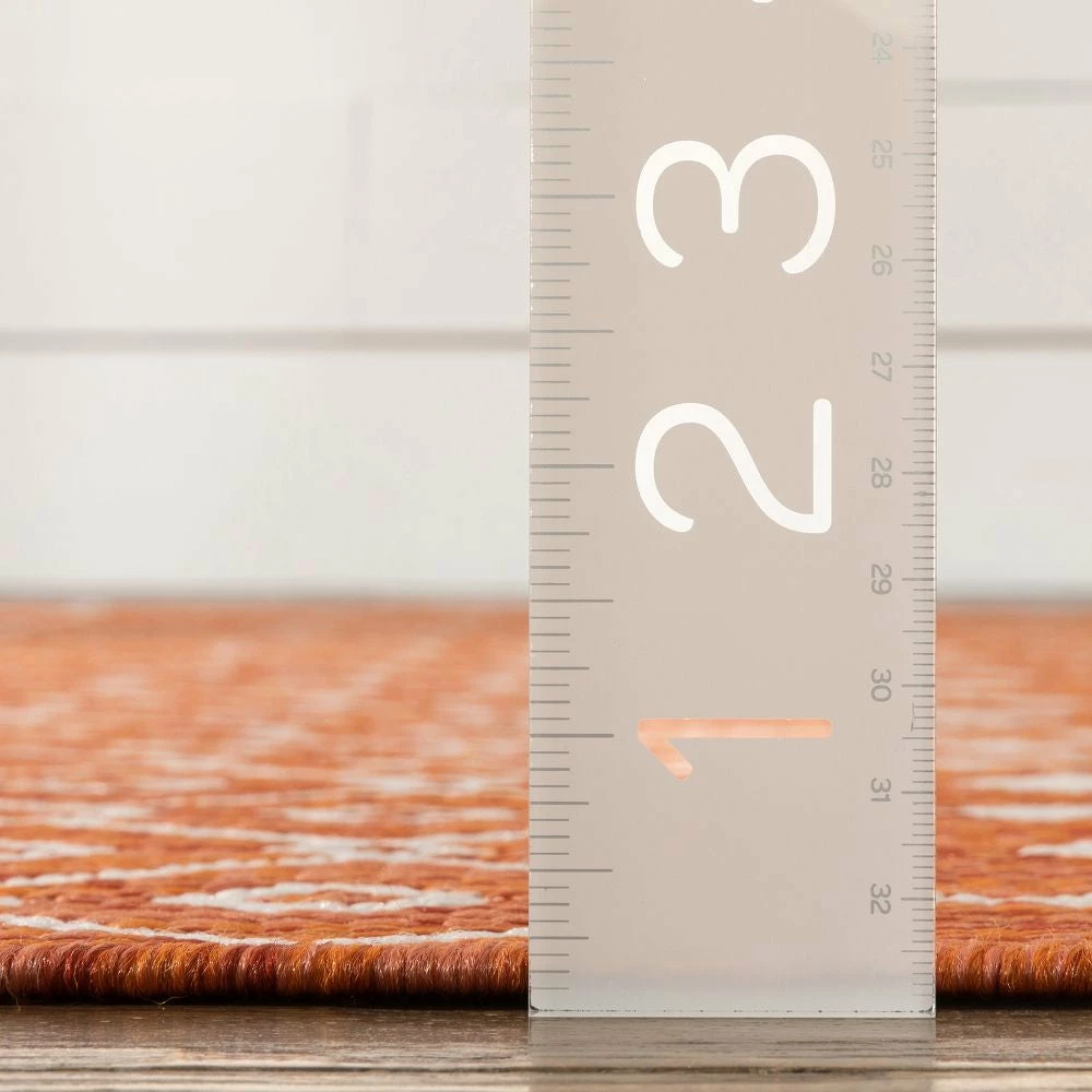 Well Woven Global Nord Moroccan Tribal Indoor Outdoor Orange Flatweave Rug 8 Well Woven Global Nord Moroccan Tribal Indoor Outdoor Orange Flatweave Rug