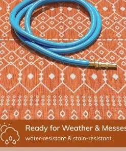 Well Woven Global Nord Moroccan Tribal Indoor Outdoor Orange Flatweave Rug 16 Well Woven Global Nord Moroccan Tribal Indoor Outdoor Orange Flatweave Rug