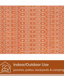 Well Woven Global Nord Moroccan Tribal Indoor Outdoor Orange Flatweave Rug 17 Well Woven Global Nord Moroccan Tribal Indoor Outdoor Orange Flatweave Rug