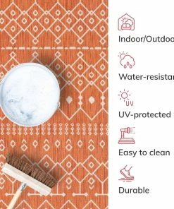 Well Woven Global Nord Moroccan Tribal Indoor Outdoor Orange Flatweave Rug 19 Well Woven Global Nord Moroccan Tribal Indoor Outdoor Orange Flatweave Rug