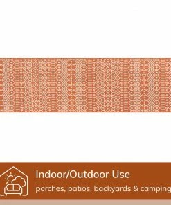 Well Woven Global Nord Moroccan Tribal Indoor Outdoor Orange Flatweave Rug 25 Well Woven Global Nord Moroccan Tribal Indoor Outdoor Orange Flatweave Rug