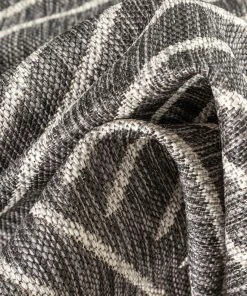 Well Woven Linden Modern Striped Black Indoor/Outdoor Rug