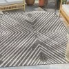 Well Woven Kesia Modern Striped Black Indoor/Outdoor Rug