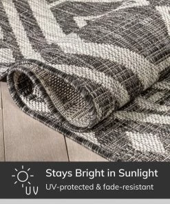 Well Woven Cascade Tribal Diamond Black Indoor/Outdoor Rug