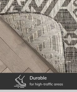 Well Woven Cascade Tribal Diamond Black Indoor/Outdoor Rug