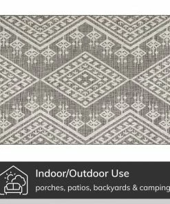 Well Woven Cascade Tribal Diamond Black Indoor/Outdoor Rug