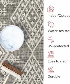 Well Woven Cascade Tribal Diamond Black Indoor/Outdoor Rug