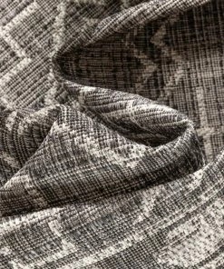 Well Woven Global Quay Tribal Diamond Black Indoor/Outdoor Rug