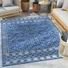 Well Woven Quay Tribal Indoor/Outdoor Blue Flat-Weave Rug