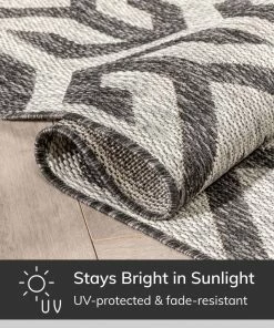 Well Woven Atlantis Modern Geometric Black Indoor/Outdoor Rug