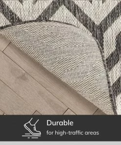 Well Woven Atlantis Modern Geometric Black Indoor/Outdoor Rug