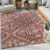Well Woven Khalo Tribal Indoor/Outdoor Coral Flat-Weave Rug Global