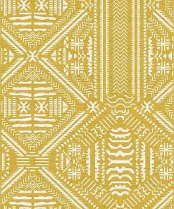 Well Woven Global Khalo Tribal Indoor/Outdoor Yellow Flat-Weave Rug