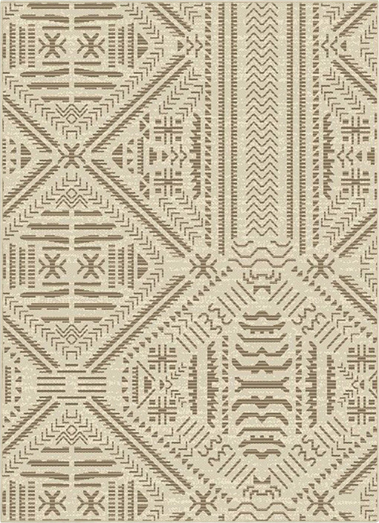 Well Woven Khalo Tribal Indoor/Outdoor Beige Flat-Weave Rug 2 Well Woven Khalo Tribal Indoor/Outdoor Beige Flat-Weave Rug