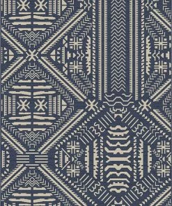 Well Woven Khalo Tribal Indoor/Outdoor Navy Blue Flat-Weave Rug Global