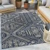Well Woven Khalo Tribal Indoor/Outdoor Navy Blue Flat-Weave Rug Global