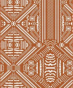 Well Woven Khalo Tribal Indoor/Outdoor Orange Flat-Weave Rug