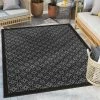 Well Woven Global Manola Moroccan Trellis Indoor/Outdoor Black Flat-Weave Rug