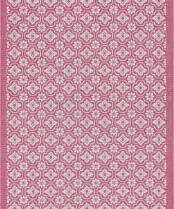 Well Woven Manola Tribal Indoor/Outdoor Fuschia Flat-Weave Rug