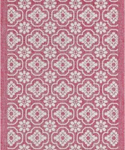 Well Woven Manola Tribal Indoor/Outdoor Fuschia Flat-Weave Rug