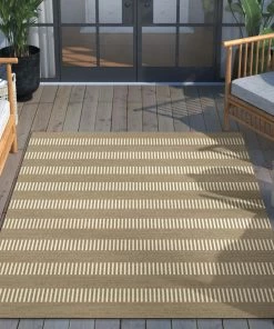Well Woven Stria Modern Stripes Indoor/Outdoor Beige Flat-Weave Rug 5 Well Woven Stria Modern Stripes Indoor/Outdoor Beige Flat-Weave Rug