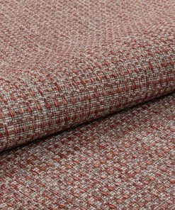 Well Woven Odin Custom Size Indoor/Outdoor Runner Solid & Striped Coral 31 Inch Width X Choose Your Length Hallway Flat-Weave Runner Rug Moroccan