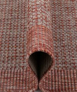 Well Woven Odin Solid & Striped Border Indoor Outdoor Coral Flatweave Rug 23 Well Woven Odin Solid & Striped Border Indoor Outdoor Coral Flatweave Rug