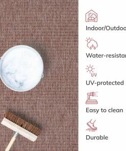 Well Woven Odin Solid & Striped Border Indoor Outdoor Coral Flatweave Rug 19 Well Woven Odin Solid & Striped Border Indoor Outdoor Coral Flatweave Rug