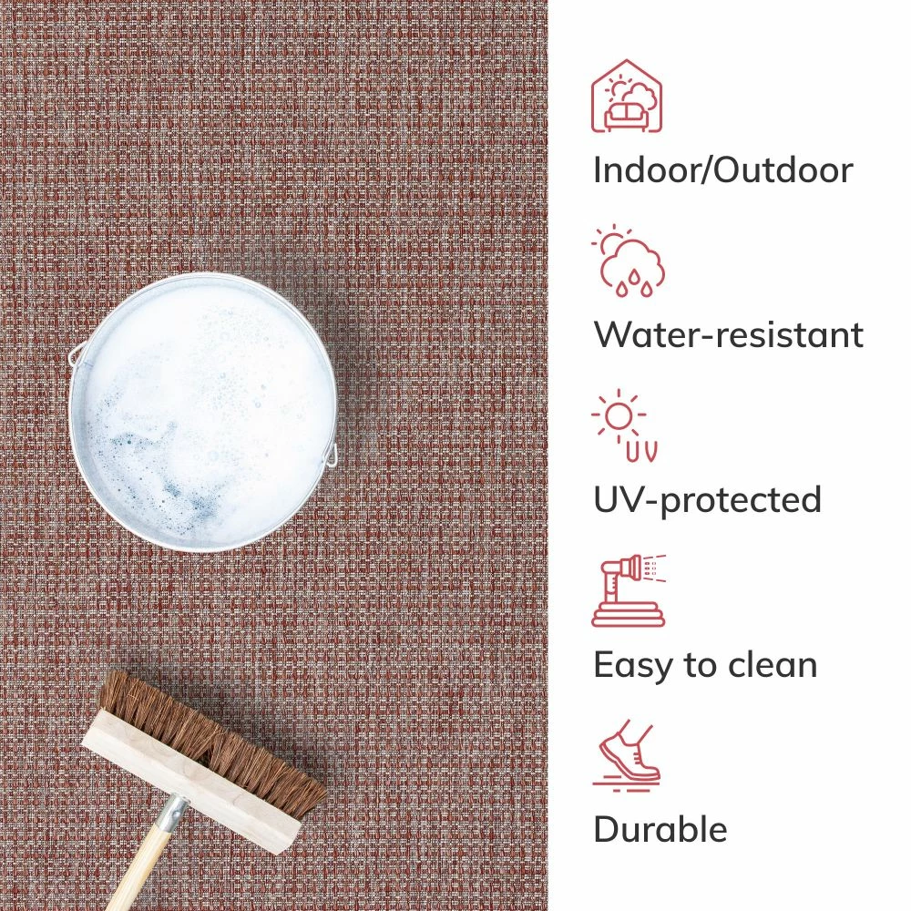 Well Woven Odin Solid & Striped Border Indoor Outdoor Coral Flatweave Rug 6 Well Woven Odin Solid & Striped Border Indoor Outdoor Coral Flatweave Rug