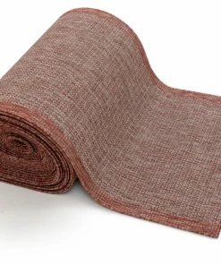 Well Woven Odin Custom Size Indoor/Outdoor Runner Solid & Striped Coral 31 Inch Width X Choose Your Length Hallway Flat-Weave Runner Rug Moroccan