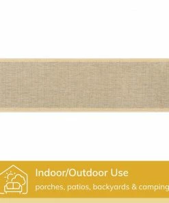 Well Woven Odin Solid & Striped Border Indoor Outdoor Yellow Flatweave Rug