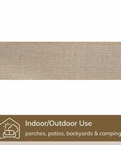 Well Woven Odin Solid & Striped Border Indoor Outdoor Ivory Flatweave Rug