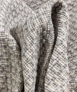 Well Woven Odin Solid & Striped Border Indoor Outdoor Grey Ivory Flatweave Rug