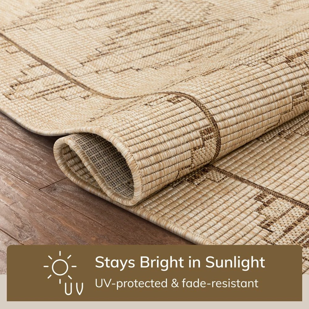 Well Woven Vidar Trellis Diamond Pattern Indoor Outdoor Beige Flatweave Rug 5 Well Woven Vidar Trellis Diamond Pattern Indoor Outdoor Beige Flatweave Rug