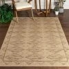 Well Woven Vidar Trellis Diamond Pattern Indoor Outdoor Beige Flatweave Rug