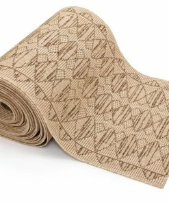 Well Woven Moroccan Vidar Custom Size Indoor/Outdoor Runner Trellis Diamond Pattern Beige 31 Inch Width X Choose Your Length Hallway Flat-Weave Runner Rug