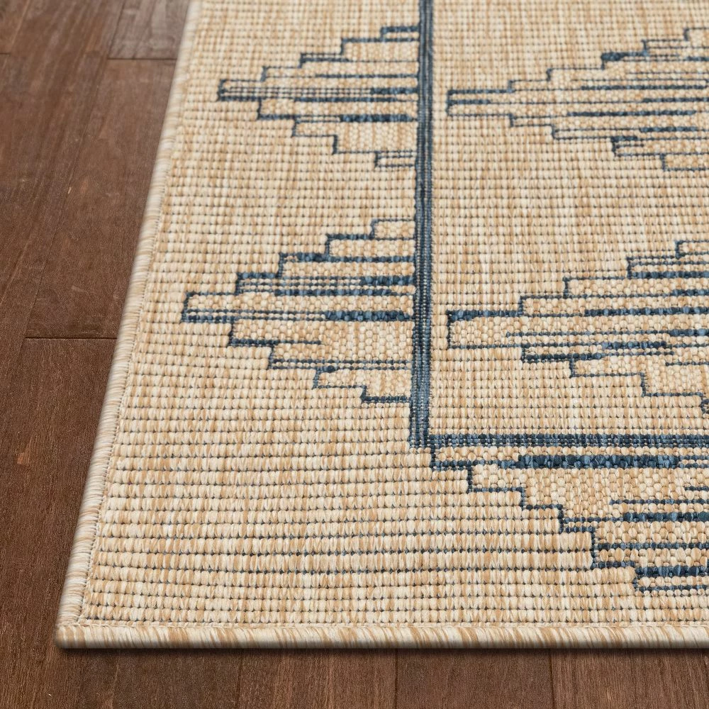 Well Woven Vidar Trellis Diamond Pattern Indoor Outdoor Blue Beige Flatweave Rug 9 Well Woven Vidar Trellis Diamond Pattern Indoor Outdoor Blue Beige Flatweave Rug