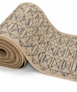 Well Woven Moroccan Vidar Custom Size Indoor/Outdoor Runner Trellis Diamond Pattern Blue Ivory 31 Inch Width X Choose Your Length Hallway Flat-Weave Runner Rug