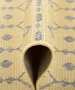 Well Woven Global Nord Moroccan Tribal Indoor Outdoor Yellow Flatweave Rug