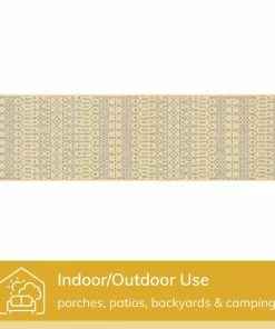 Well Woven Global Nord Moroccan Tribal Indoor Outdoor Yellow Flatweave Rug